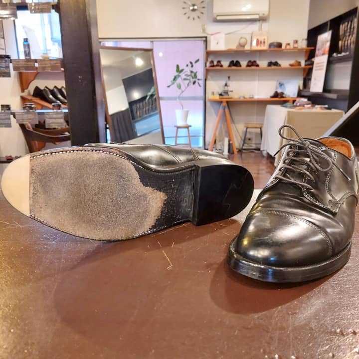 ALDEN（オールデン）紳士靴　ヒール交換＆つま先レザー補強 | 靴修理