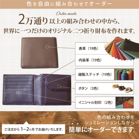 二つ折り財布 オーダーメイドギフトチケット