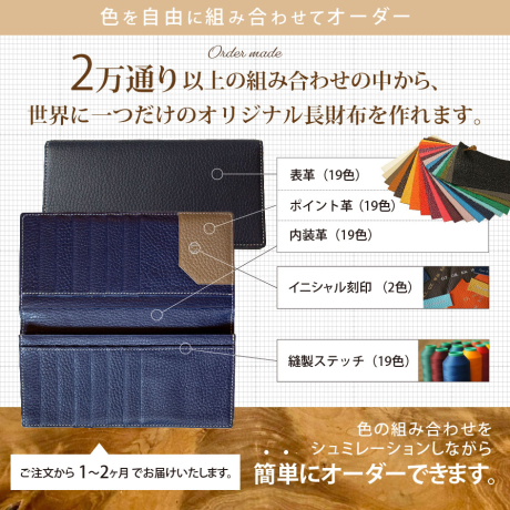 二つ折り長財布オーダーメイド ギフトチケット