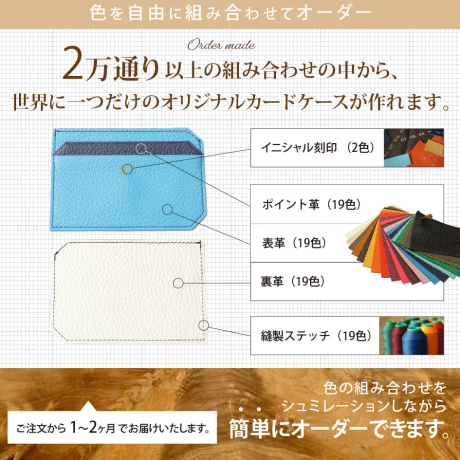 本革カードケース オーダーメイド ギフトチケット