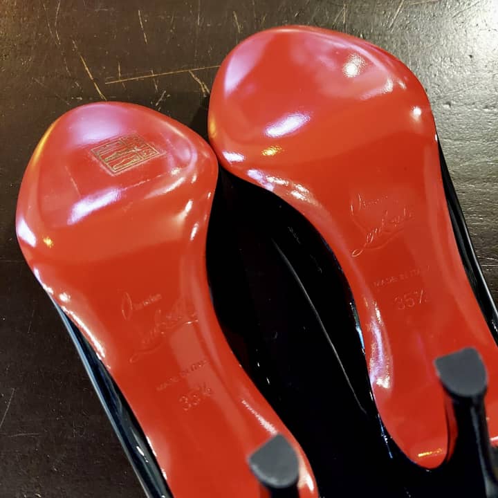 CHRISTIAN LOUBOUTIN（クリスチャンルブタン）婦人靴　ハーフラバーソール補強 | 靴修理