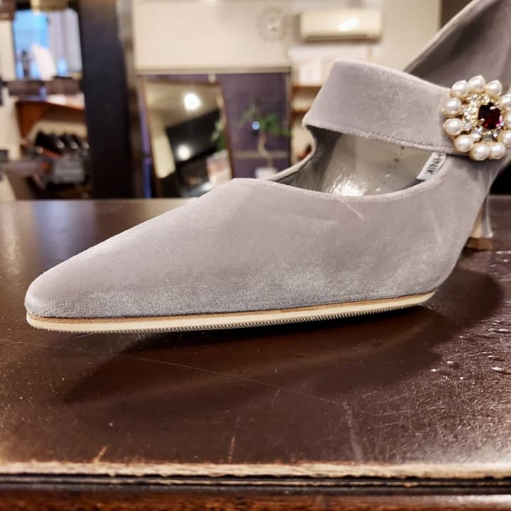 MANOLO BLAHNIK（マノロブラニク）婦人靴　ハーフラバーソール補強 | 靴修理