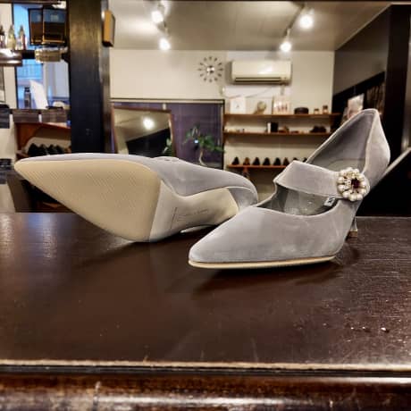 MANOLO BLAHNIK（マノロブラニク）婦人靴　ハーフラバーソール補強 | 靴修理