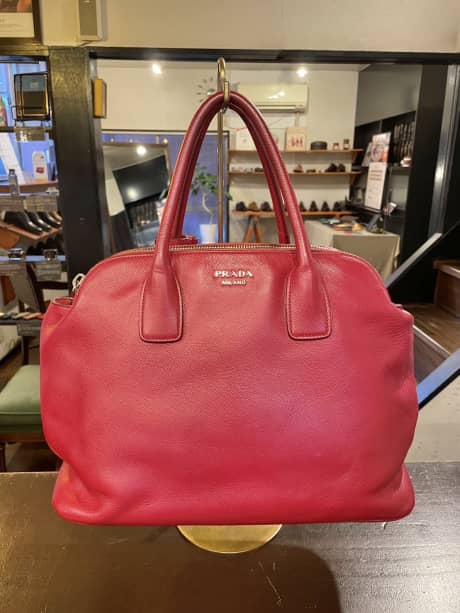 PRADA（プラダ）ボストンバッグ　クリーニング＆染め直し | バッグ修理