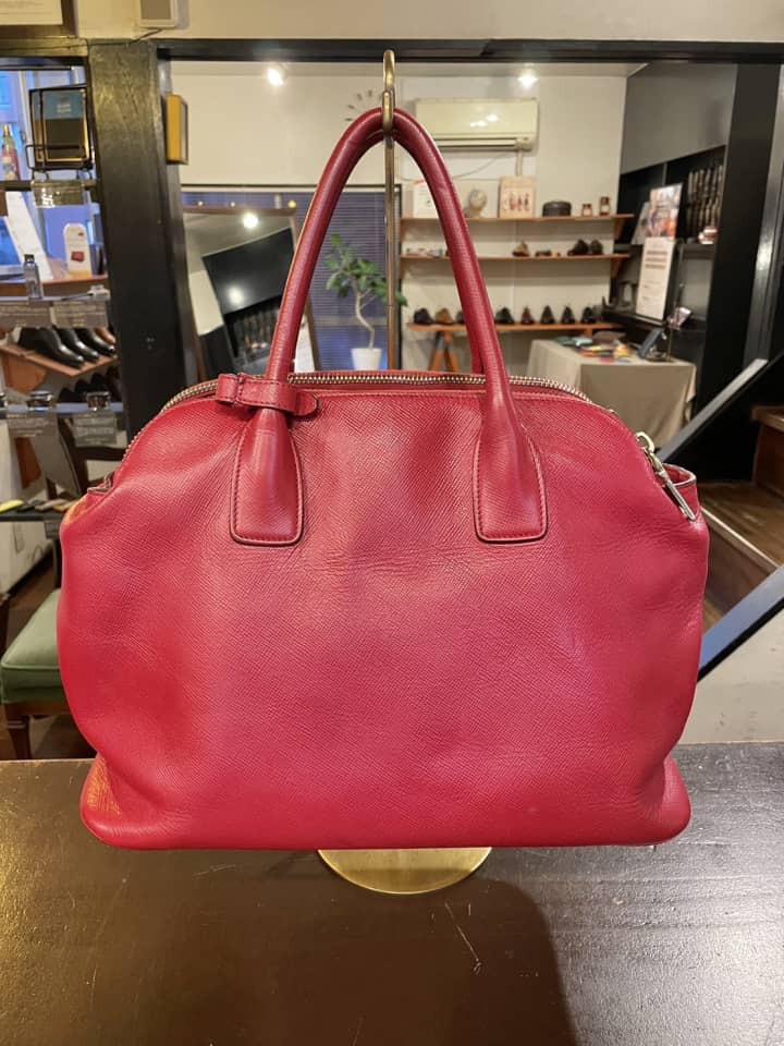 PRADA（プラダ）ボストンバッグ　クリーニング＆染め直し | バッグ修理