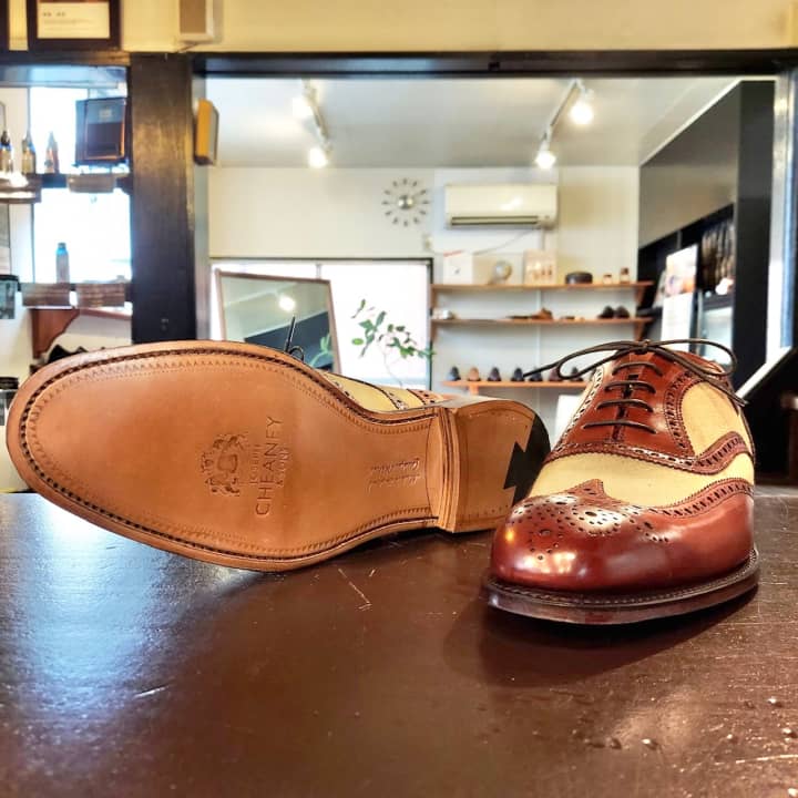 CHEANEY（チーニー）つま先補強・ヴィンテージスティール | 靴修理