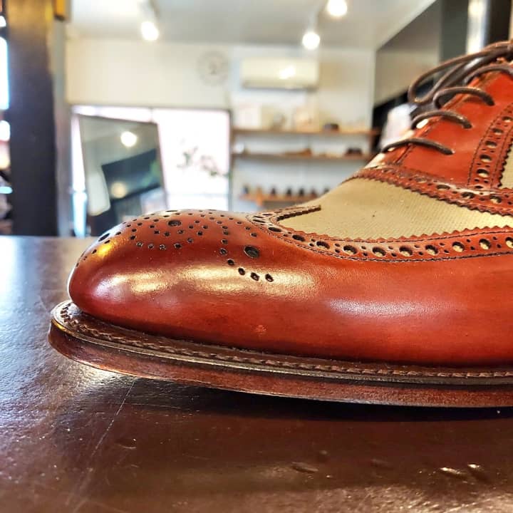 CHEANEY（チーニー）つま先補強・ヴィンテージスティール | 靴修理