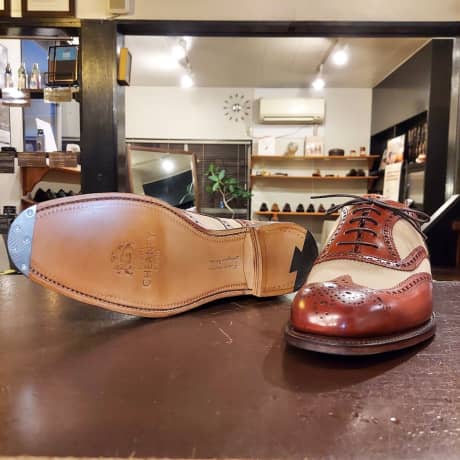 CHEANEY（チーニー）つま先補強・ヴィンテージスティール | 靴修理