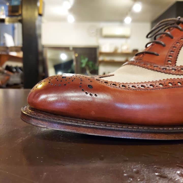 CHEANEY（チーニー）つま先補強・ヴィンテージスティール | 靴修理