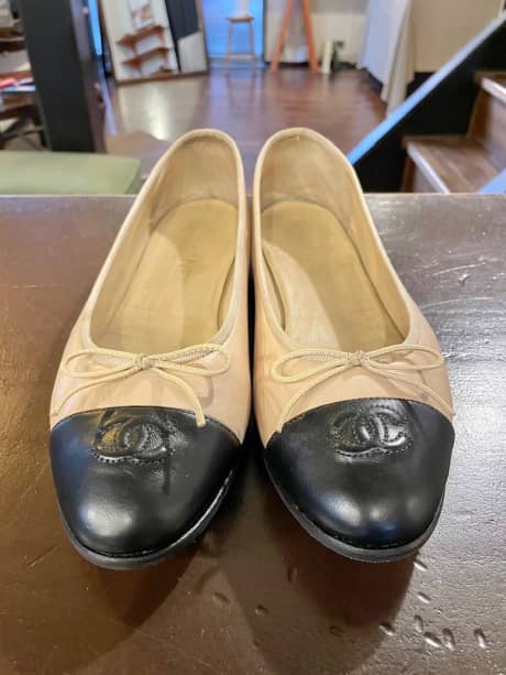 CHANEL（シャネル）フラットパンプス　クリーニング＆染め直し | 靴修理