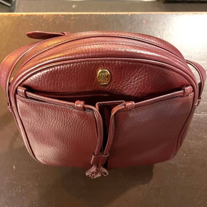 CARTIER（カルティエ）ショルダーバッグ　クリーニング＆染め直し | バッグ修理