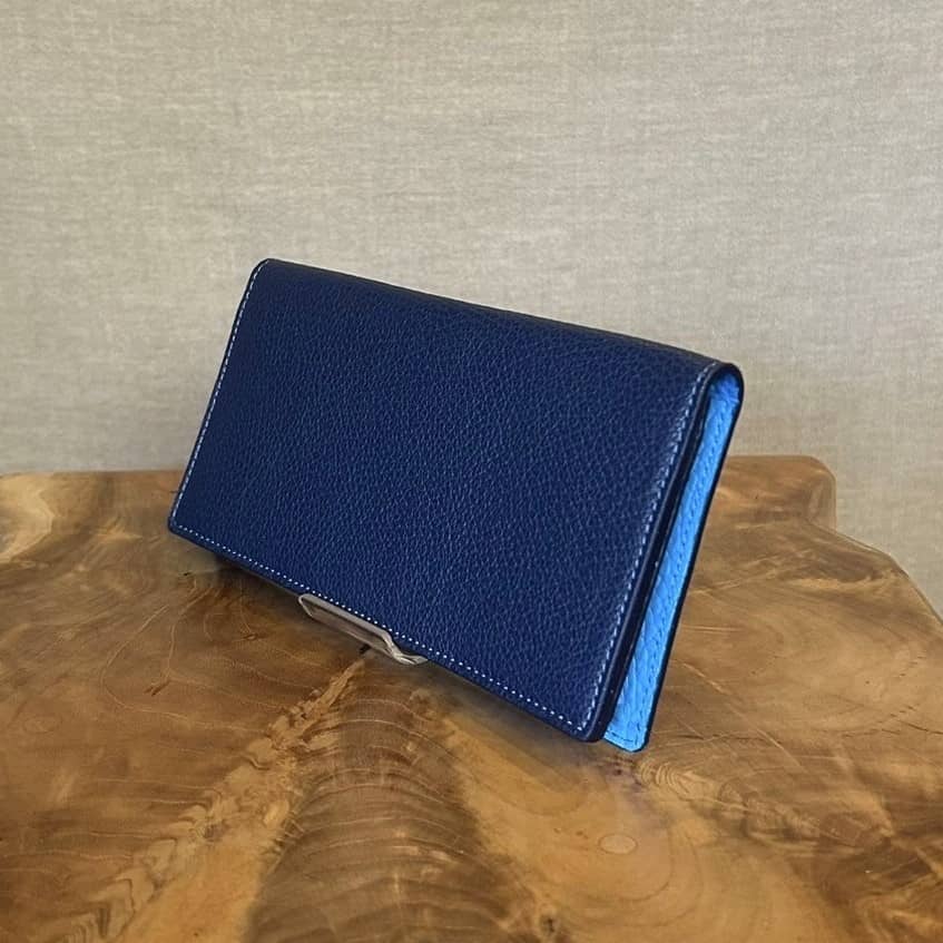 【オーダーメイド革小物】本革二つ折り長財布（小銭入れなし） | シューズと揃える革小物