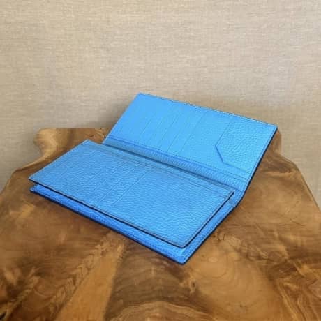 【オーダーメイド革小物】本革二つ折り長財布（小銭入れなし） | シューズと揃える革小物