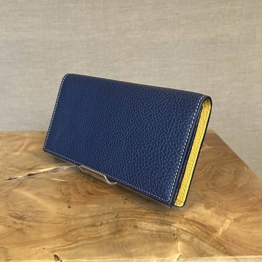 【オーダーメイド革小物】本革二つ折り長財布（小銭入れなし） | シューズと揃える革小物