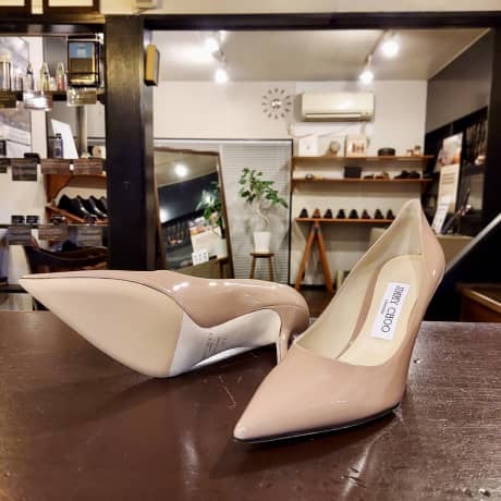 JIMMY CHOO（ジミーチュー）婦人靴　ハーフラバーソール補強 | 靴修理