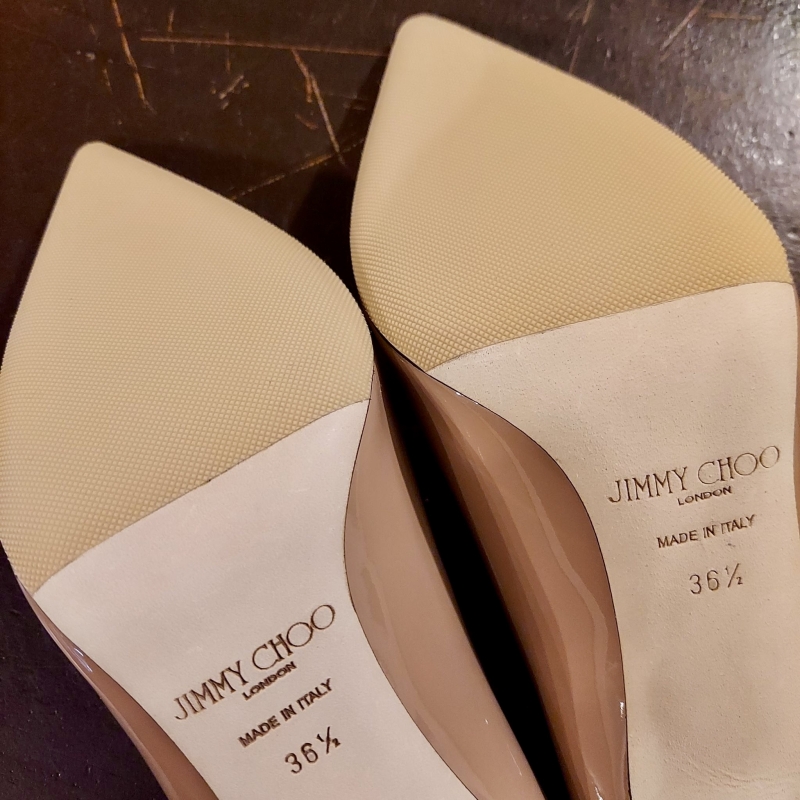 JIMMY CHOO（ジミーチュー）婦人靴　ハーフラバーソール補強 | 靴修理