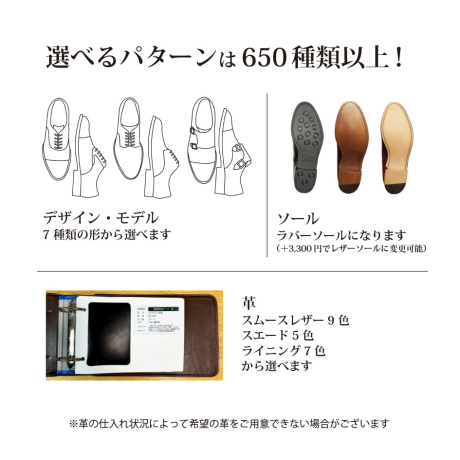 セミオーダーシューズギフトチケット（ベーシックレザー用）