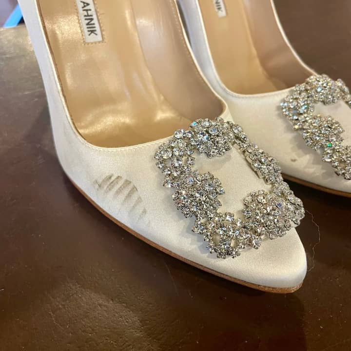 MANOLO BLAHNIK（マノロブラニク）パンプス　プレミアムクリーニング | 靴修理
