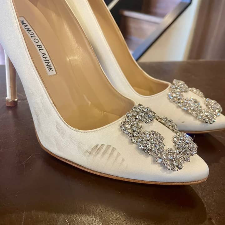 MANOLO BLAHNIK（マノロブラニク）パンプス　プレミアムクリーニング | 靴修理