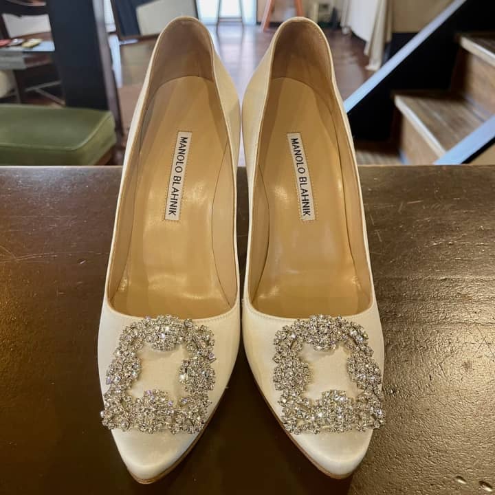 MANOLO BLAHNIK（マノロブラニク）パンプス　プレミアムクリーニング | 靴修理