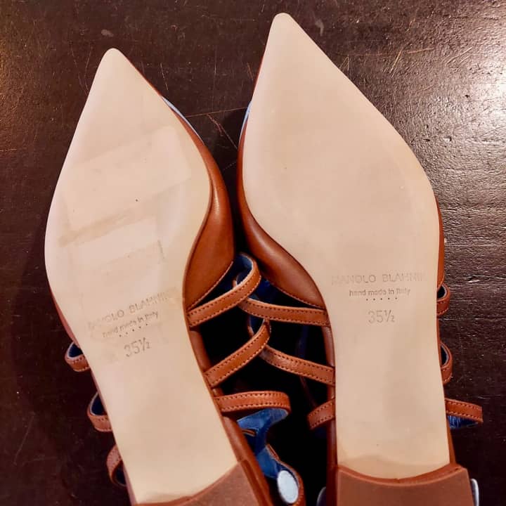 MANOLO BLAHNIK（マノロブラニク）ハーフラバーソール補強 | 靴修理
