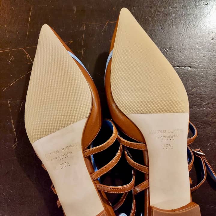 MANOLO BLAHNIK（マノロブラニク）ハーフラバーソール補強 | 靴修理