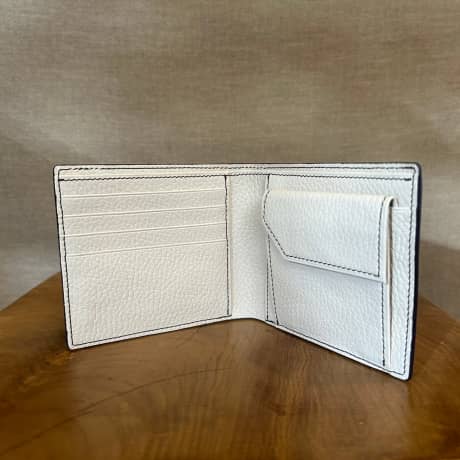 【オーダーメイド革小物】本革二つ折り財布（小銭入れあり） | シューズと揃える革小物