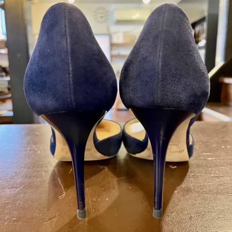 JIMMY CHOO（ジミーチュー）パンプス プラヒール傷補修 | 靴修理