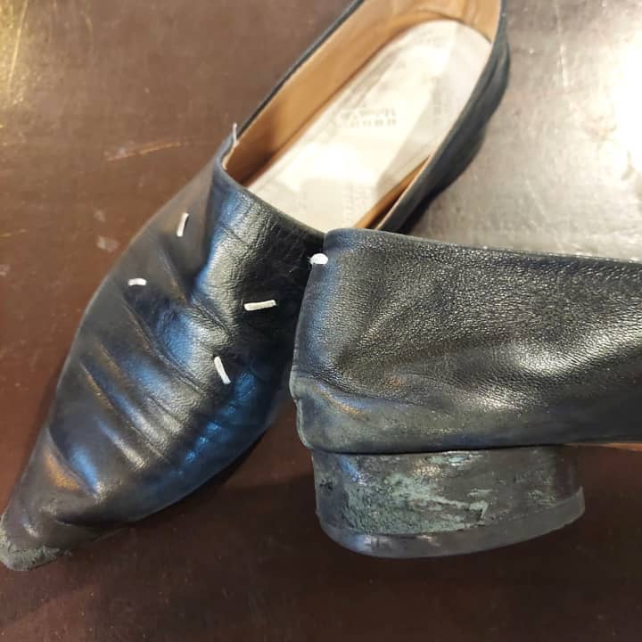 MAISON MARGIELA（メゾン マルジェラ） ヒール巻き革交換 | 靴修理